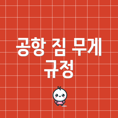 공항 짐 무게 규정