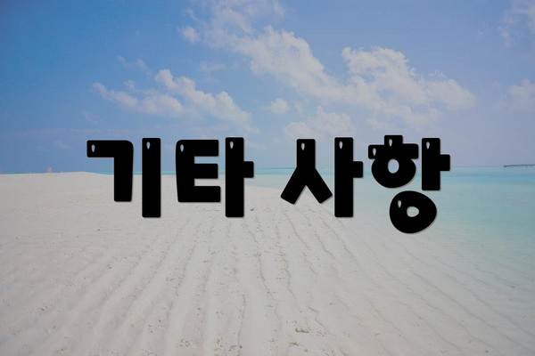 기타 사항