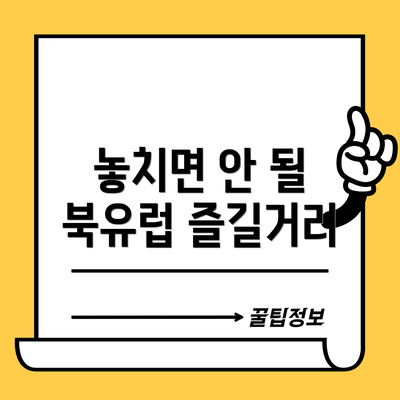 놓치면 안 될 북유럽 즐길거리