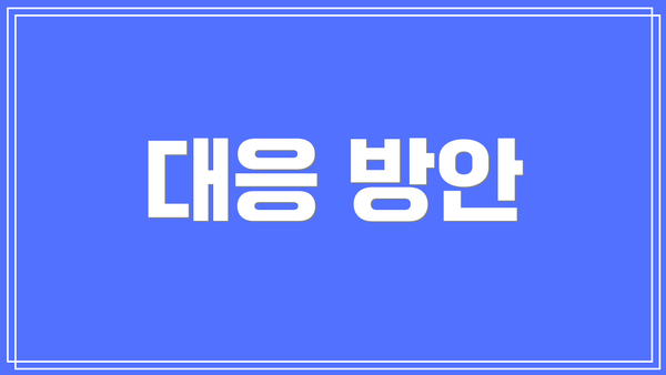 대응 방안