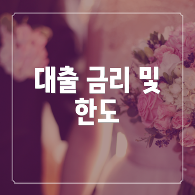 대출 금리 및 한도