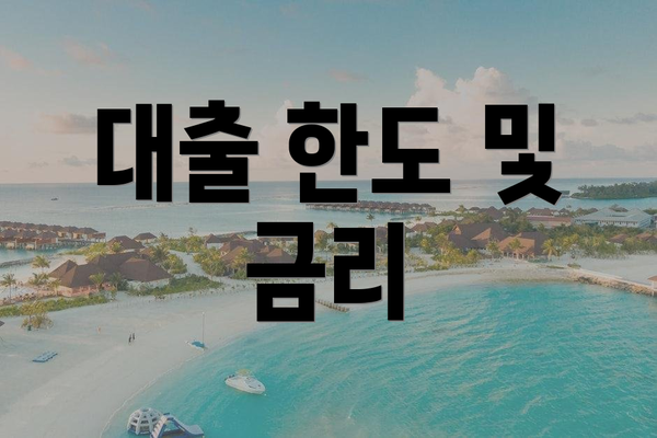 대출 한도 및 금리