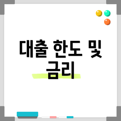 대출 한도 및 금리