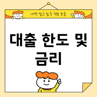 대출 한도 및 금리