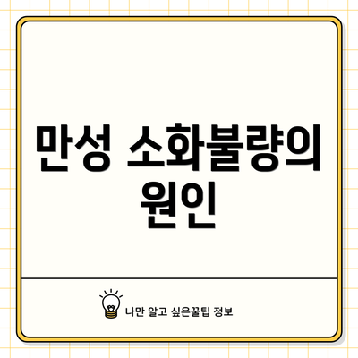 만성 소화불량의 원인