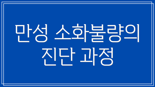 만성 소화불량의 진단 과정