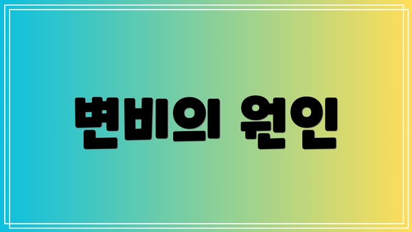 변비의 원인