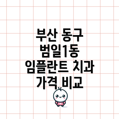 부산 동구 범일1동 임플란트 치과 가격 비교
