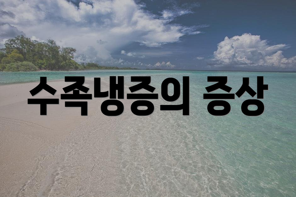수족냉증의 증상