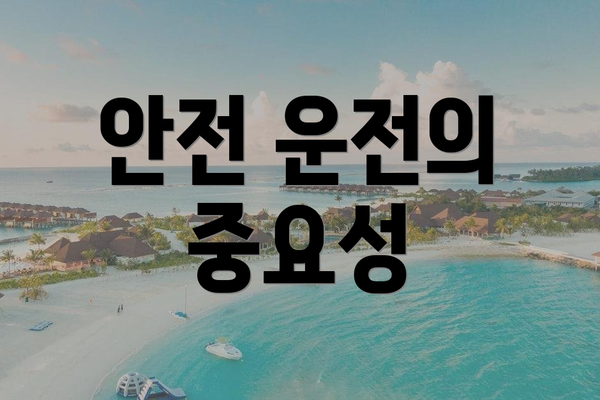 안전 운전의 중요성