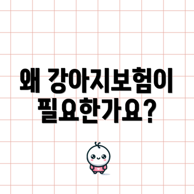 왜 강아지보험이 필요한가요?
