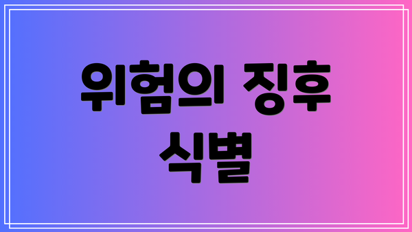 위험의 징후 식별