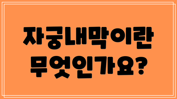 자궁내막이란 무엇인가요?