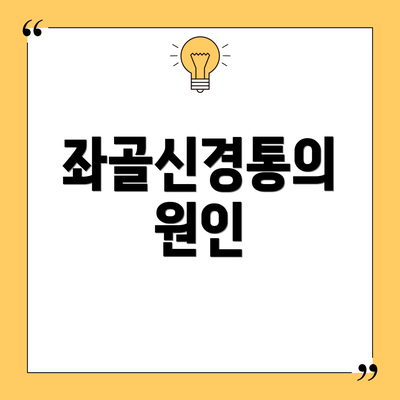좌골신경통의 원인