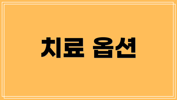 치료 옵션