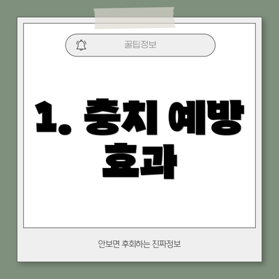 1. 충치 예방 효과