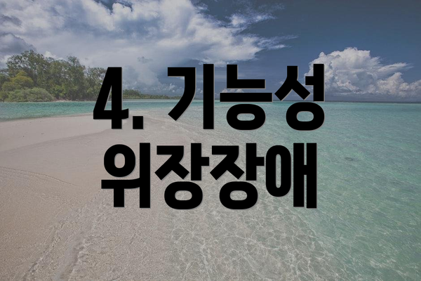 4. 기능성 위장장애