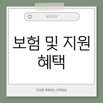 보험 및 지원 혜택