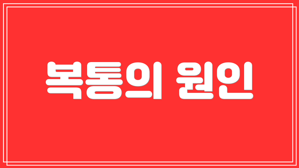 복통의 원인