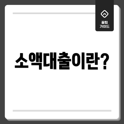 소액대출이란?