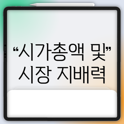 시가총액 및 시장 지배력