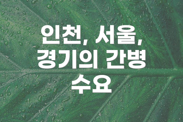인천, 서울, 경기의 간병 수요