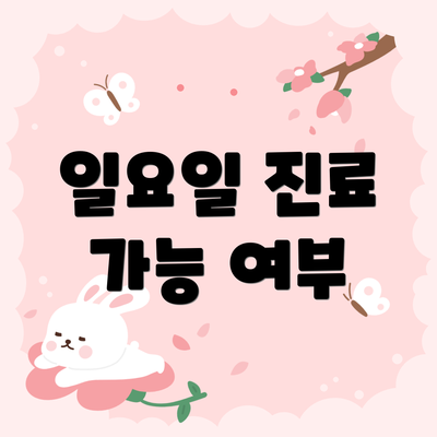일요일 진료 가능 여부