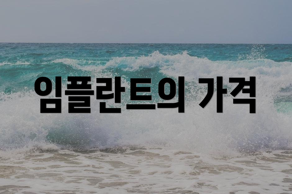 임플란트의 가격