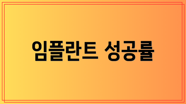 임플란트 성공률
