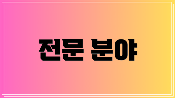 전문 분야