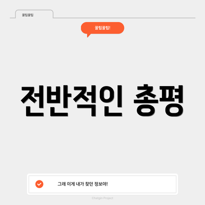 전반적인 총평