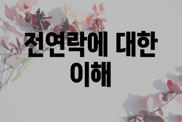 전연락에 대한 이해