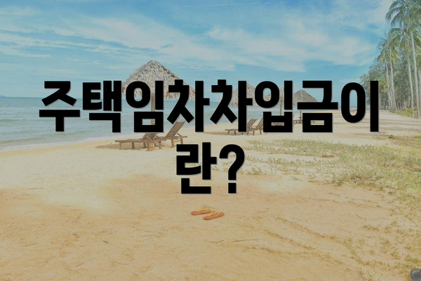 주택임차차입금이란?