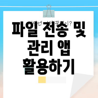 파일 전송 및 관리 앱 활용하기