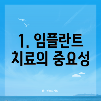 1. 임플란트 치료의 중요성