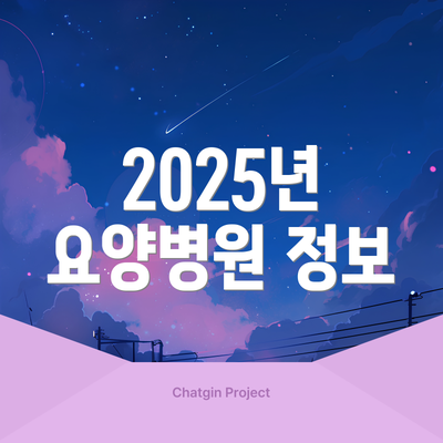 2025년 요양병원 정보